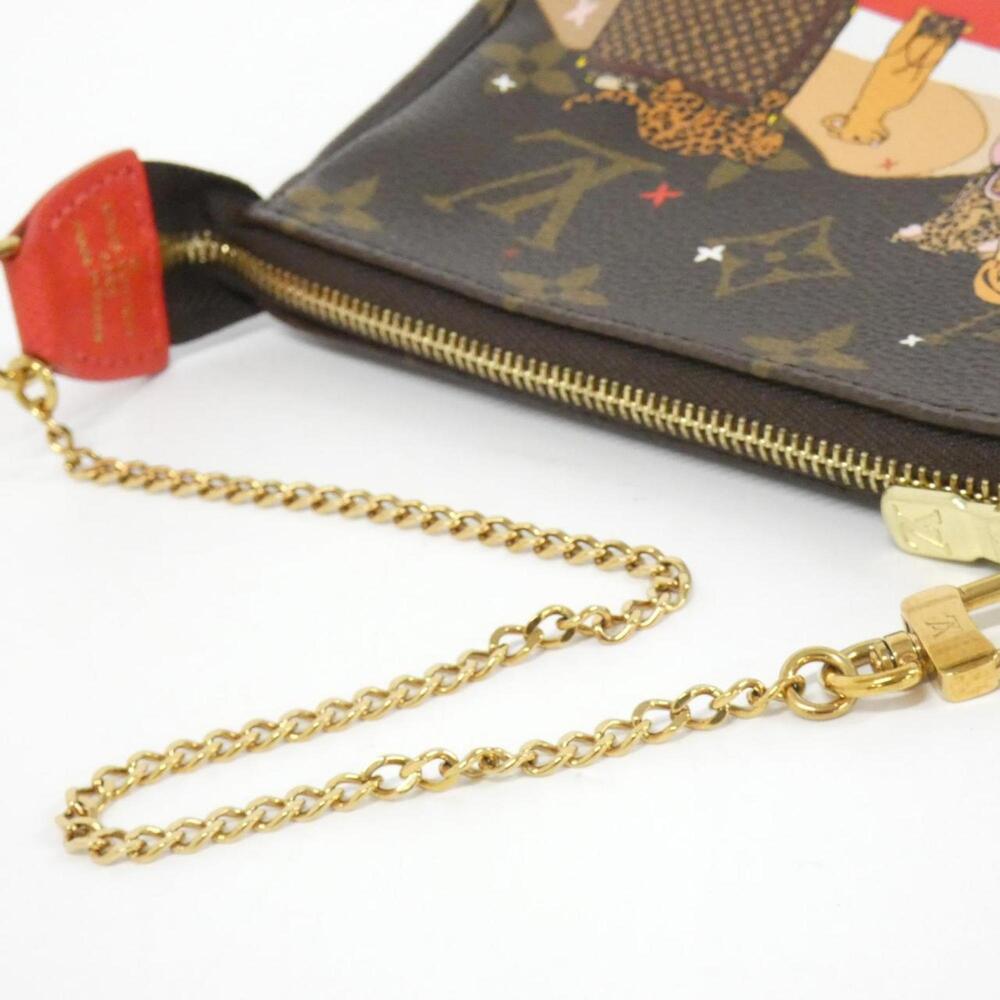 LOUIS VUITTON Authentic Brown Monogram Pochette Pouch - Picture 9 of 10